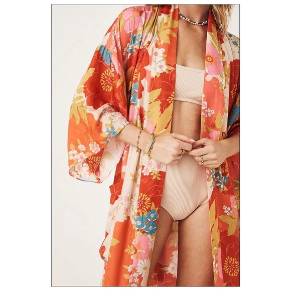 Nwt Spell & The Gypsy Tyler Maxi Robe Chili Red Size S/M - Picture 2 of 14